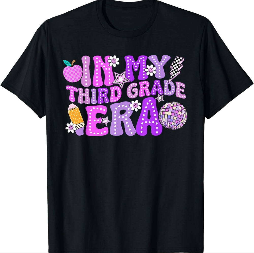In My 3rd Third Grade Era Cute Teacher Kid Back To School T-Shirt